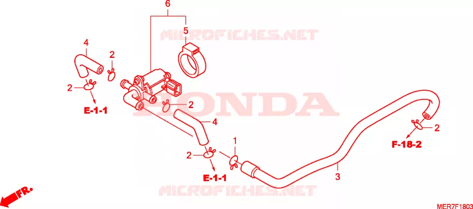 COMMANDE INJECTION D'AIR SOUPAPE(2) Honda MOTO 600 CBF 2008  CBF600S8