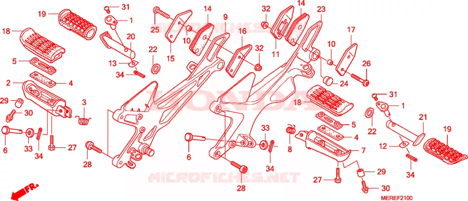 REPOSE PIED Honda MOTO 600 CBF 2009  CBF600N9
