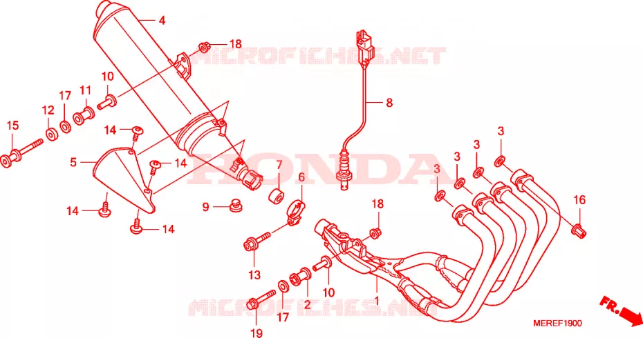 SILENCIEUX D'ECHAPPEMENT Honda MOTO 600 CBF 2009  CBF600N9