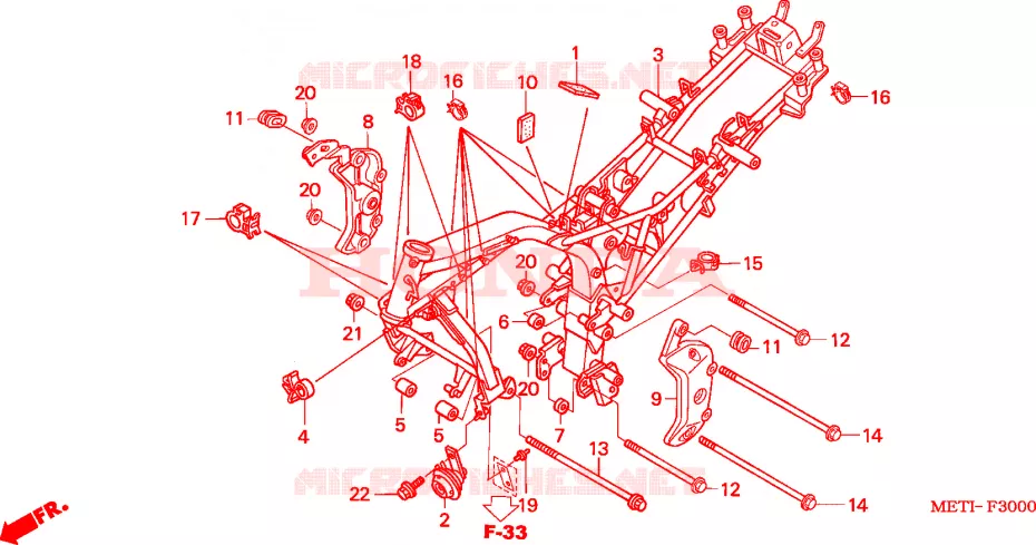 CADRE Honda MOTO 500 CBF 2004  CBF5004