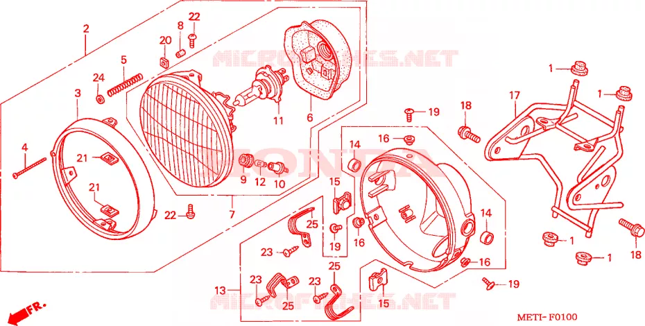 PHARE Honda MOTO 500 CBF 2004  CBF5004