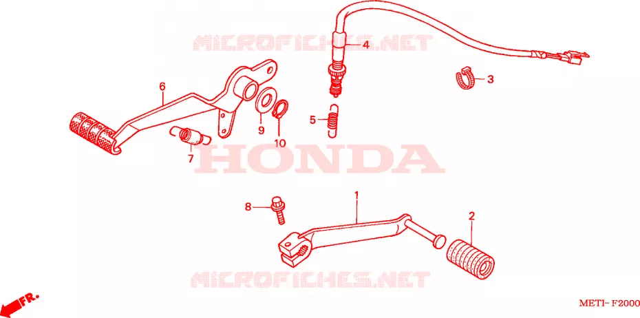 SELECTEUR - PEDALE DE FREIN Honda MOTO 500 CBF 2006  CBF5006