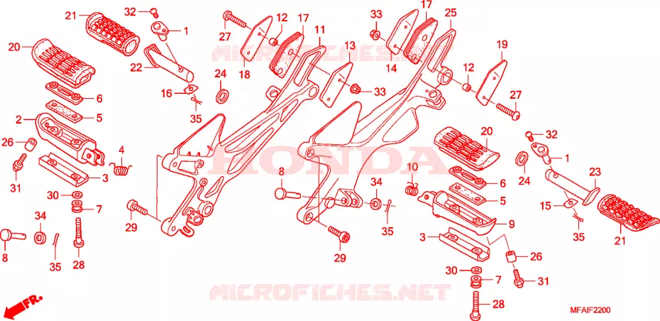REPOSE PIED Honda MOTO 1000 CBF 2009  CBF1000A8