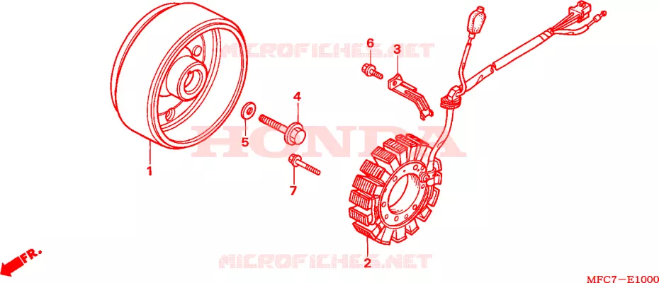 ALTERNATEUR Honda MOTO 650 FMX 2005  FMX6505