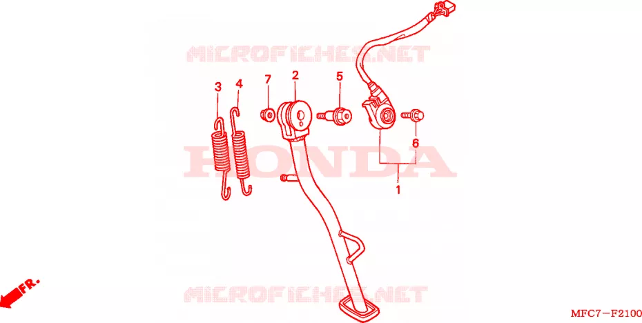 BEQUILLE Honda MOTO 650 FMX 2006  FMX6506