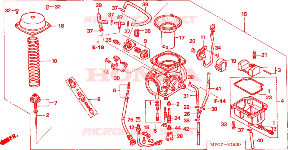 CARBURATEUR Honda MOTO 650 FMX 2006  FMX6505_F