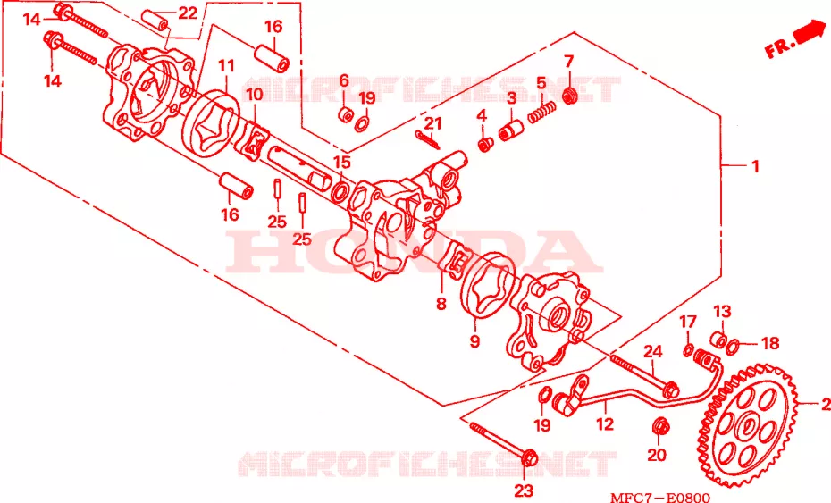 POMPE A HUILE Honda MOTO 650 FMX 2006  FMX6505_F