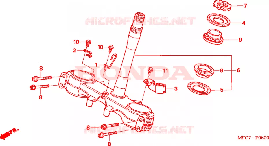 TE DE FOURCHE Honda MOTO 650 FMX 2006  FMX6505