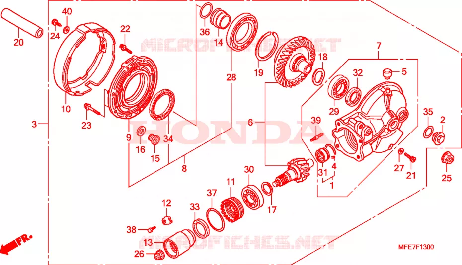 COUPLE CONIQUE Honda MOTO 750 SHADOW 2007  VT750C27