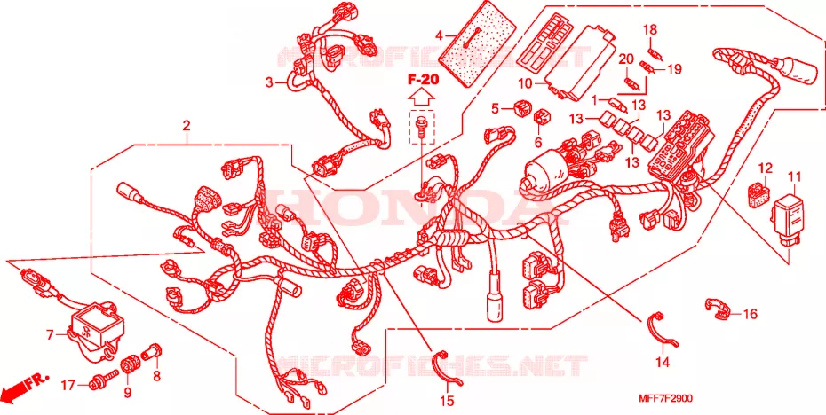 FAISCEAU DES FILS Honda MOTO 700 TRANSALP 2011  XL700VB