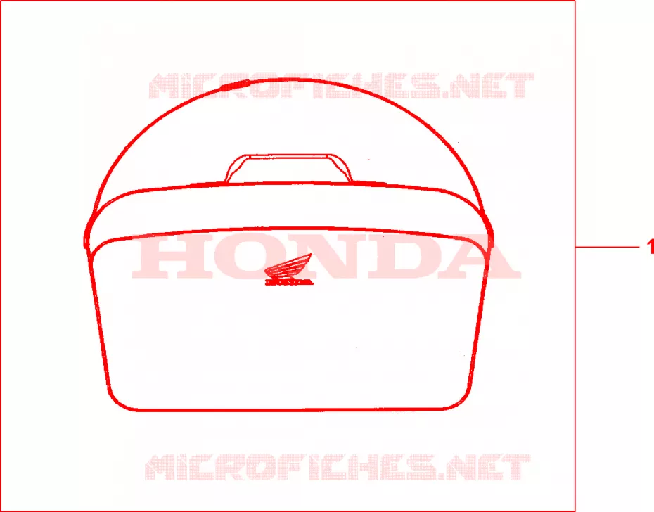 SAC INTERIEUR DE TOP CASE Honda MOTO 700 TRANSALP 2011  XL700VB