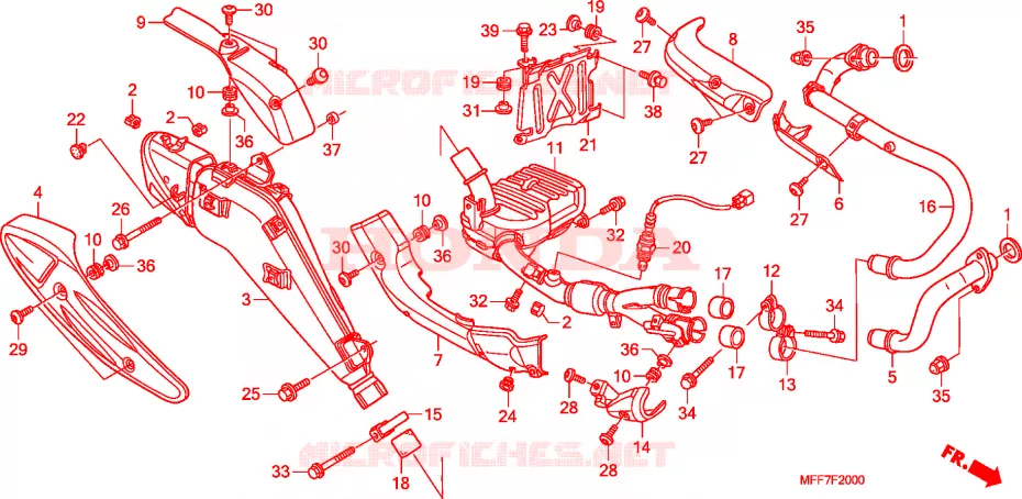 SILENCIEUX D'ECHAPPEMENT Honda MOTO 700 TRANSALP 2009  XL700VA8
