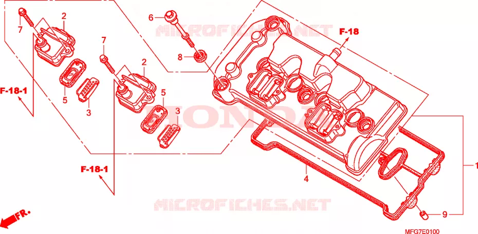COUVRE CULASSE Honda MOTO 600 HORNET 2009  CB600FA39