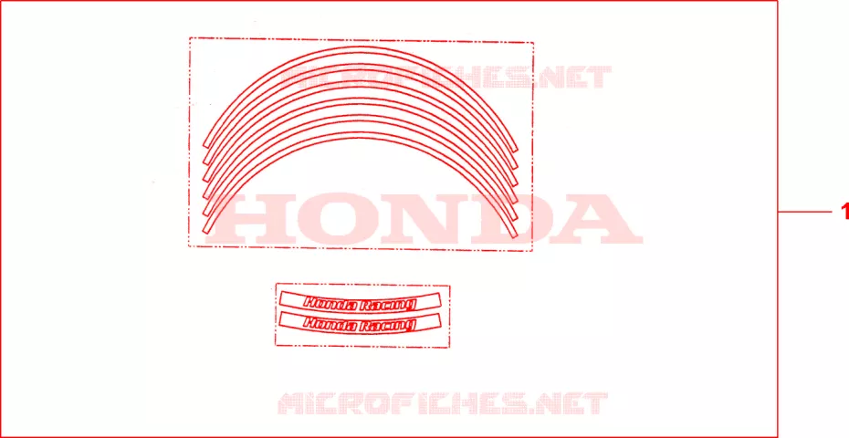 LISERES DE JANTES Honda MOTO 600 HORNET 2009  CB600F9