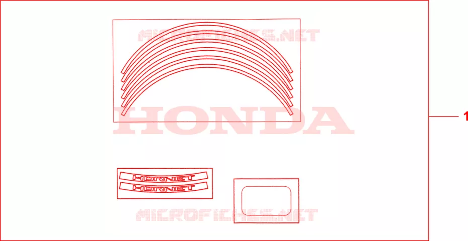 LISERES DE JANTES Honda MOTO 600 HORNET 2009  CB600F9