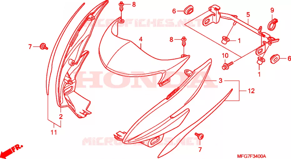 TETE DE FOURCHE Honda MOTO 600 HORNET 2008  CB600F8