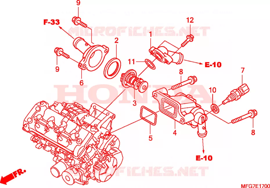 THERMOSTAT Honda MOTO 600 HORNET 2008  CB600FA8