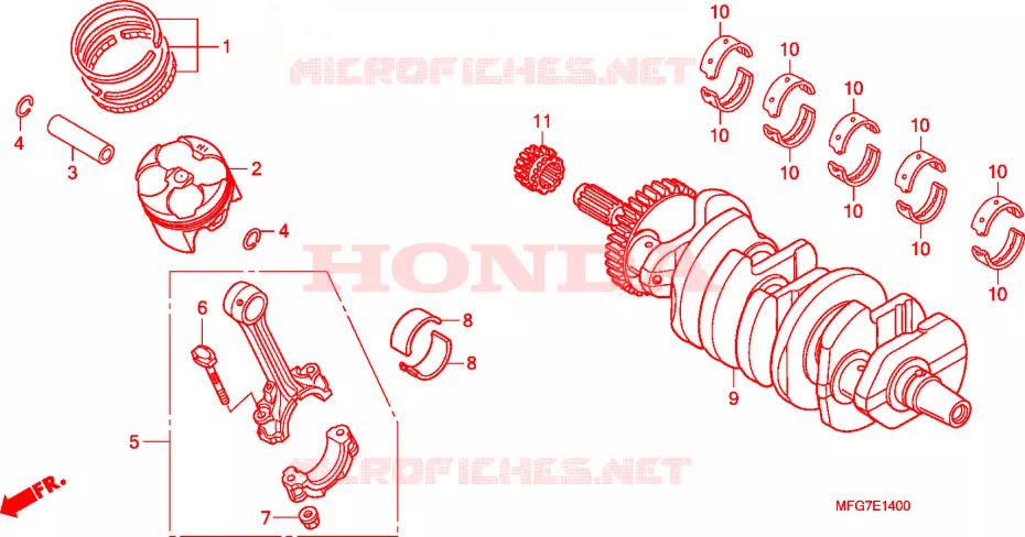 VILEBREQUIN - PISTON Honda MOTO 600 HORNET 2009  CB600F39