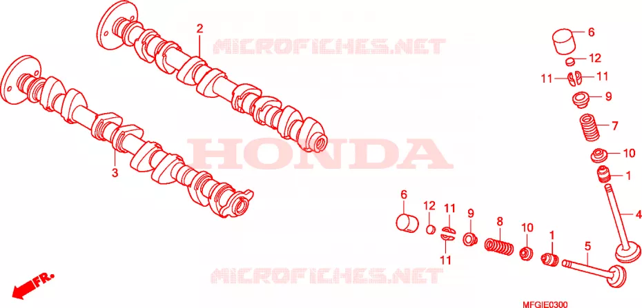 ARBRE A CAMES - SOUPAPE Honda MOTO 600 HORNET 2010  CB600FA