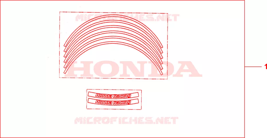 LISERES DE JANTES Honda MOTO 600 HORNET 2010  CB600F3A