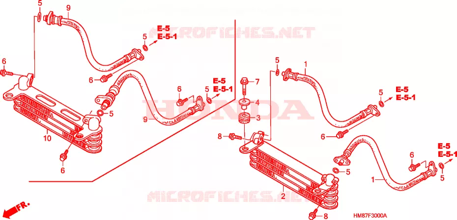 RADIATEUR D'HUILE Honda ATV 250 FOURTRAX 2008  TRX250TM8