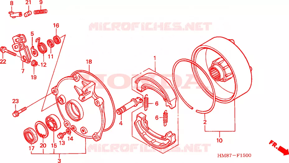 TAMBOUR DE FREIN ARRIERE Honda ATV 250 FOURTRAX 2007  TRX250TM7