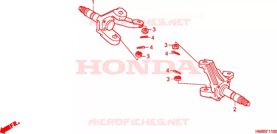 ARBRE DE ROUE  Honda ATV 250 FOURTRAX 2010  TRX250TEA