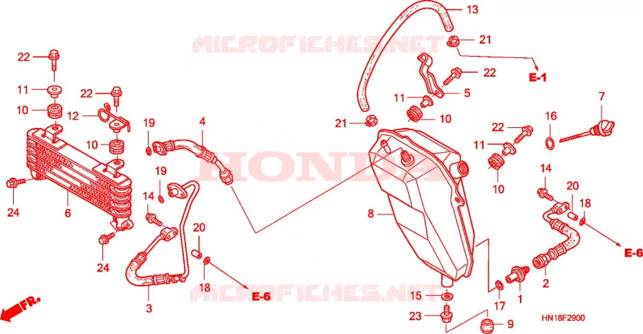 RADIATEUR D'HUILE Honda ATV 400 FOURTRAX 2008  TRX400EX7