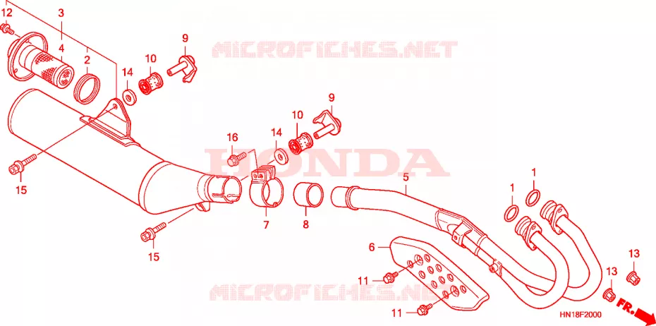 SILENCIEUX D'ECHAPPEMENT Honda ATV 400 FOURTRAX 2011  TRX400X9