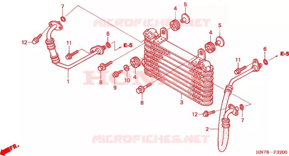 RADIATEUR D'HUILE Honda ATV 400 FOURTRAX 2006  TRX400FA6