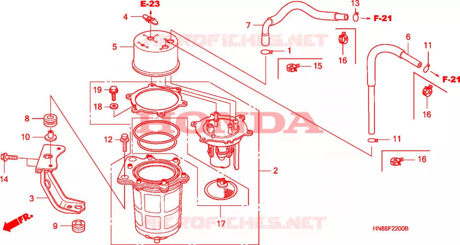 POMPE A ESSENCE Honda ATV 680 FOURTRAX 2007  TRX680FA7