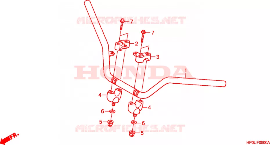 GUIDON Honda ATV 500 FOURTRAX 2007  TRX500FM7