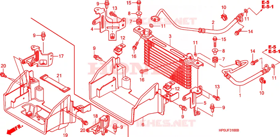 RADIATEUR D'HUILE Honda ATV 500 FOURTRAX 2009  TRX500FM9