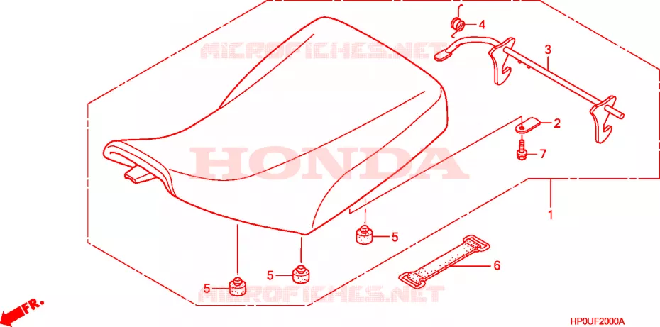 SELLE Honda ATV 500 FOURTRAX 2009  TRX500FPE9
