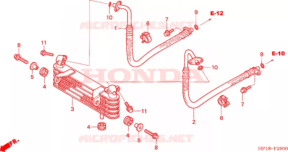 RADIATEUR D'HUILE Honda ATV 450 FOURTRAX 2005  TRX450R5