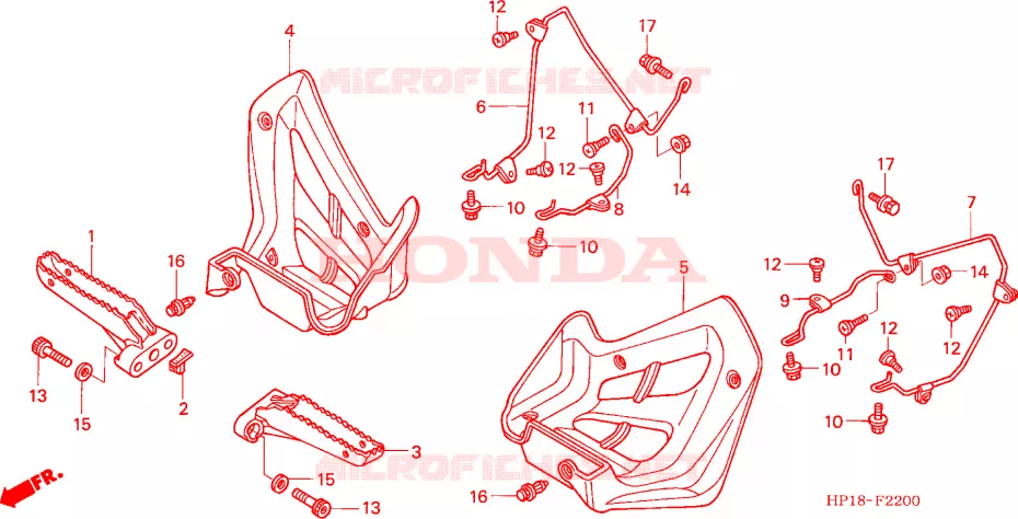 REPOSE PIED Honda ATV 450 FOURTRAX 2007  TRX450ER7