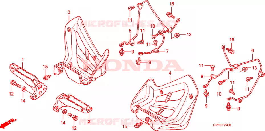 REPOSE PIED Honda ATV 450 FOURTRAX 2011  TRX450ER9