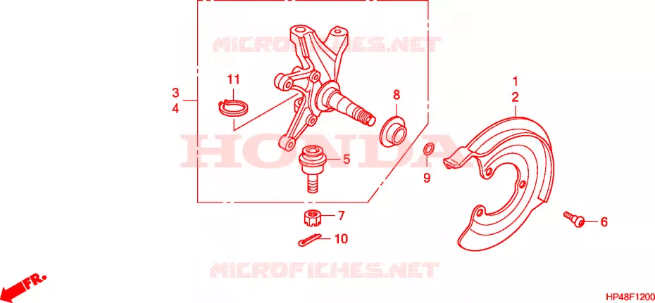 ARTICULATION AVANT(2WD) Honda ATV 420 FOURTRAX 2007  TRX420TM7