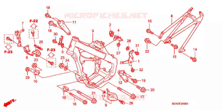 CADRE Honda MOTO 450 CRF 2009  CRF450R9