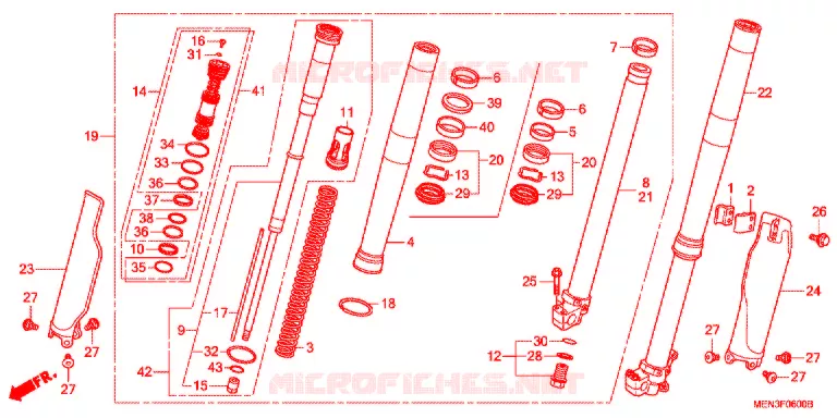 FOURCHE Honda MOTO 450 CRF 2009  CRF450R9
