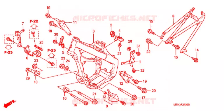 CADRE Honda MOTO 450 CRF 2010  CRF450RA