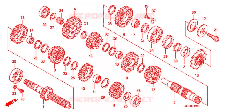 BOITE DE VITESSES Honda MOTO 450 CRF 2011  CRF450RB