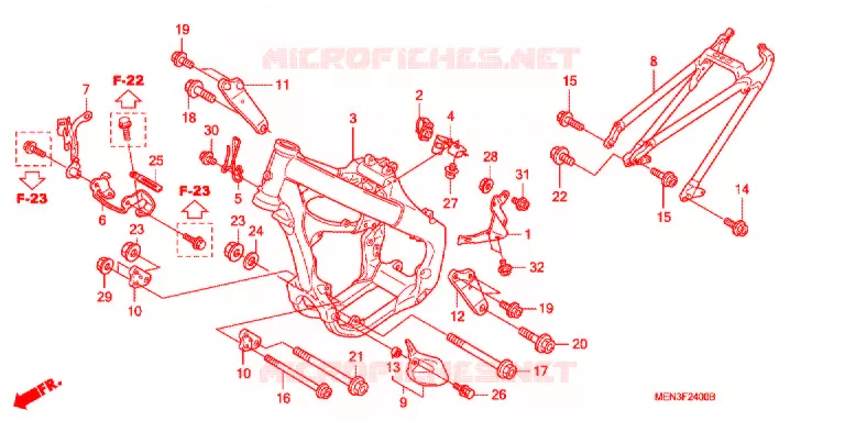 CADRE Honda MOTO 450 CRF 2012  CRF450RB