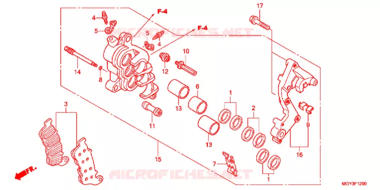 ETRIER DE FREIN AVANT DROIT Honda MOTO 800 CROSSRUNNER 2011  VFR800XB