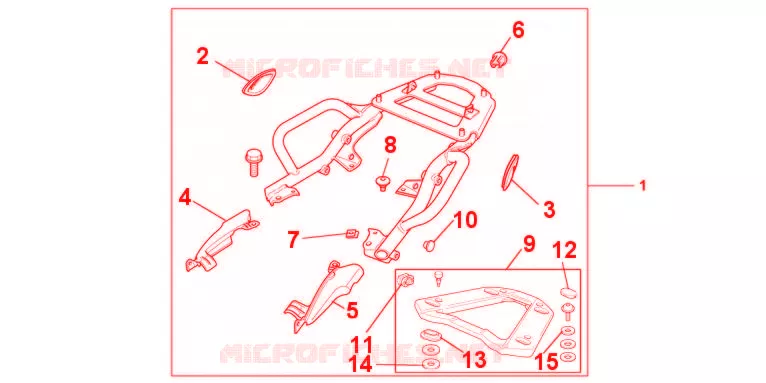 PORTE BAGAGES Honda MOTO 800 CROSSRUNNER 2011  VFR800XB