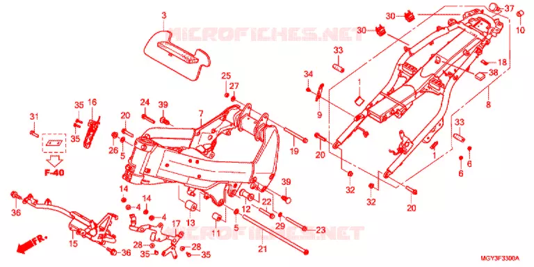 CADRE Honda MOTO 800 CROSSRUNNER 2011  VFR800XB
