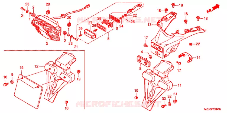 FEU ARRIERE Honda MOTO 800 CROSSRUNNER 2011  VFR800XB