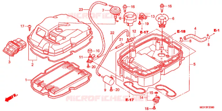 FILTRE A AIR Honda MOTO 800 CROSSRUNNER 2011  VFR800XB