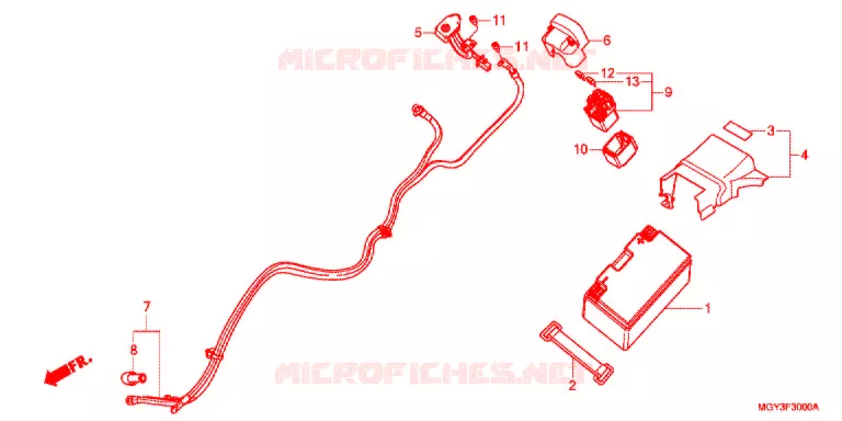 BATTERIE Honda MOTO 800 CROSSRUNNER 2011  VFR800XB
