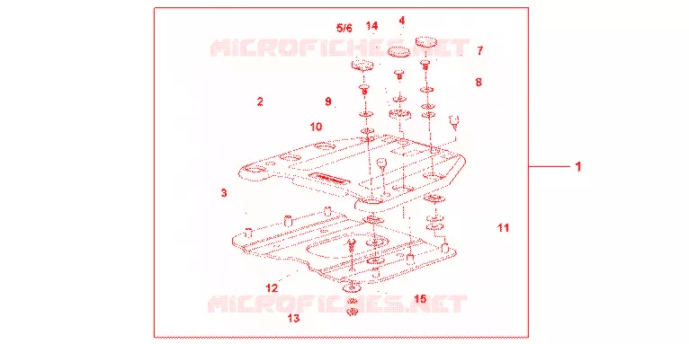 SUPPORT - PLATINE DE TOP CASE Honda SCOOTER 600 SILVERWING 2011  FJS600AB